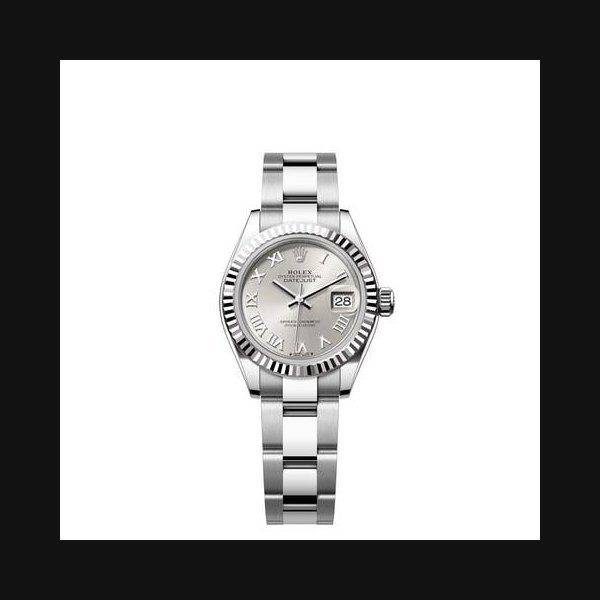 Rolex Rolex Lady-DatejustSilver Roman Dial Stainless Steel Fluted Bezel Oyster Bracelet