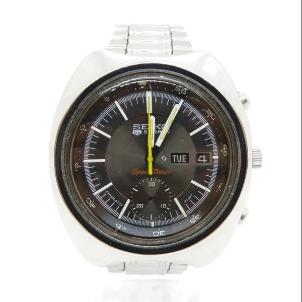 Seiko Seiko5 ref 6139-7020 speedtimer gents vintage 1970s chronograph w/watch automatic requires service and new subdial hand/seiko bracelet · 6139-7020