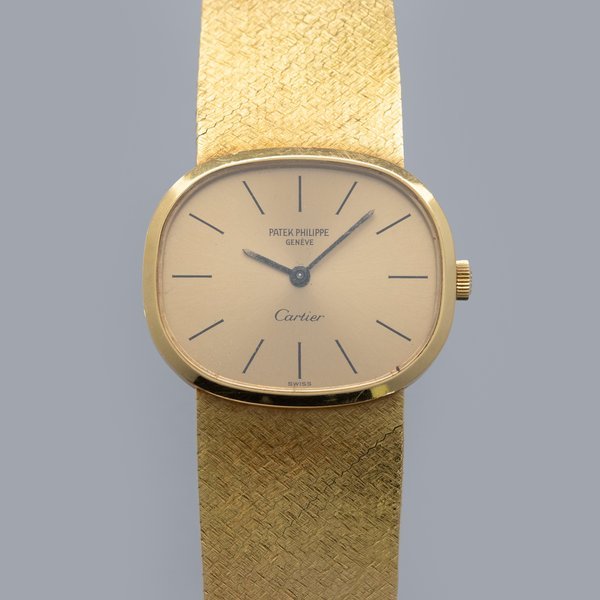 Patek Philippe Patek Philippe Golden Ellipse Integrated Bracelet 3545 18k YG Retailed by Cartier with Extract of the Archives