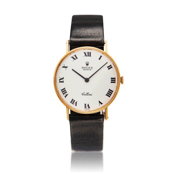 Rolex Reference 3833 Cellini, A thin yellow gold wristwatch, Circa 1975