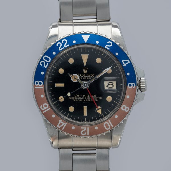 Rolex Rolex GMT-Master 1675 Gilt Underline Dial Pointed Guard Box and Papers