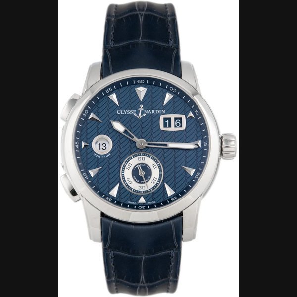 Ulysse Nardin Ulysse Nardin Dual Time Manufacture Stainless Steel Blue 42mm 3343-126 Full Set, Price & Market Data