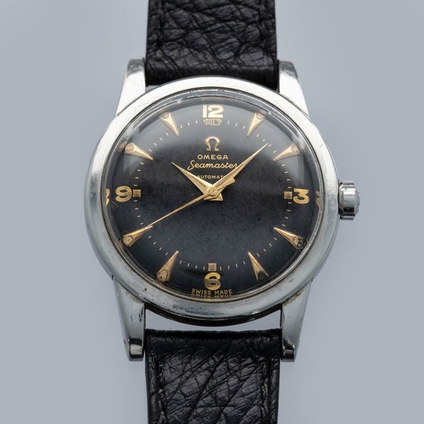 Omega Omega Seamaster	CK 2577 Black Gilt Dial Box and Papers