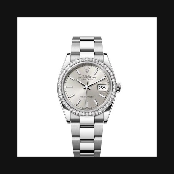 Rolex Datejust36 NEW 2026 Silver Index Dial Stainless Steel Diamond Bezel Oyster Bracelet Ref. 126284RBR