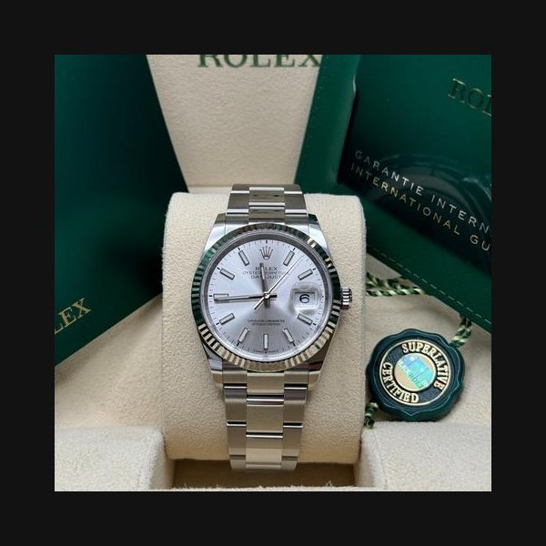Rolex Rolex Datejust36 NEW 2023 Silver Index Dial Stainless Steel Fluted Bezel Oyster Bracelet