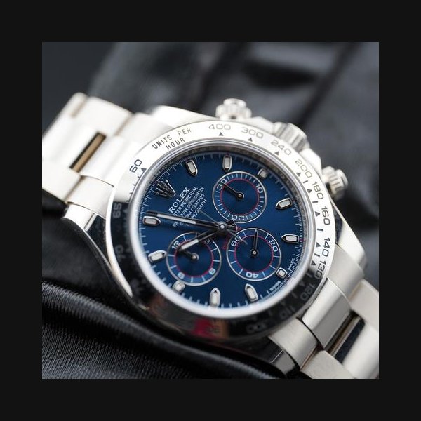 Rolex Daytona116509 Daytona 18K White Gold "Blue Dial" Box and Papers