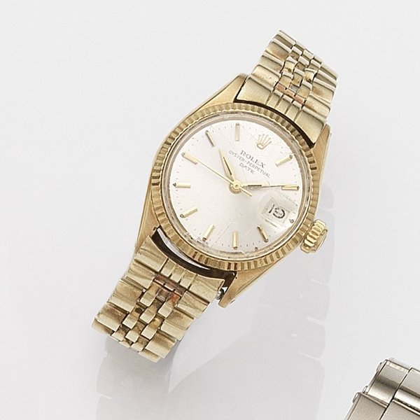 Rolex Rolex. A lady's 18k gold automatic bracelet watch Date, Ref:6517, Serial No.964***, Movement No.157**, Circa 1963 · 6517