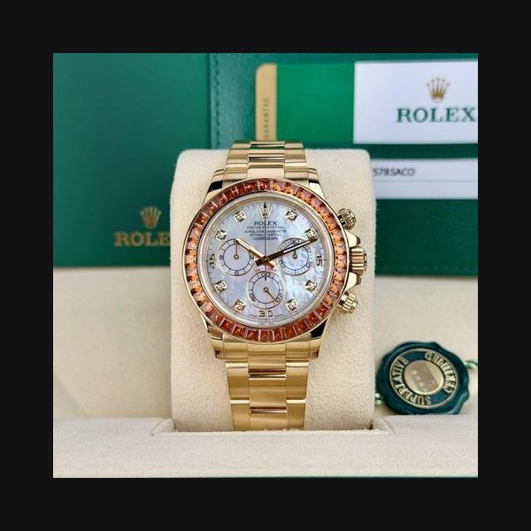 Rolex Rolex Daytona2019 Orange Sapphire MOP Pearl Diamond Oyster 116578SACO