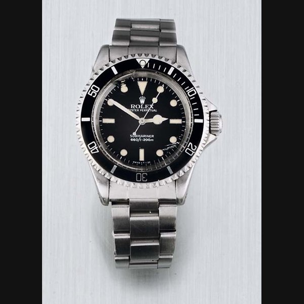 Rolex Rolex. A Stainless Steel Automatic Water Resistant Wristwatch on Matching Bracelet SIGNED ROLEX, OYSTER PERPETUAL, SUBMARINER 600FT-200M, CASE NO 1669752, REF 5513, 1967