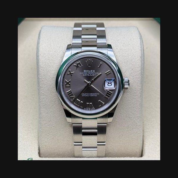 Rolex Rolex Datejust31 NEW 2026 Dark Grey Roman Dial Smooth Bezel Stainless Steel Oyster Bracelet