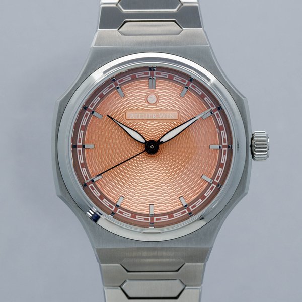 Atelier Wen ATELIER WEN PERCEPTION XIA SALMON GUILLOCHE DIAL · ATW-P01-XIA