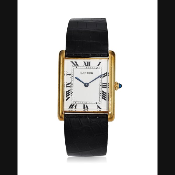 CARTIER, TANK LOUIS, A RARE 18K YELLOW GOLD “JUMBO” SIZED AUTOMATIC WRISTWATCH