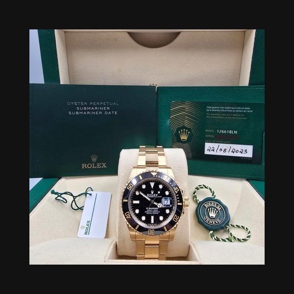 Rolex Rolex Submariner Date2023 FULL SET Submariner Date 41mm Yellow Gold Black Dial