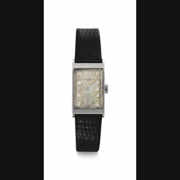 Patek Philippe. A Fine Stainless Steel Rectangular-shaped Wristwatch with Breguet Numerals SIGNED PATEK PHILIPPE, GENÈVE, REF. 1440, MOVEMENT NO. 835'536, CASE NO. 629'727, MANUFACTURED IN 1942