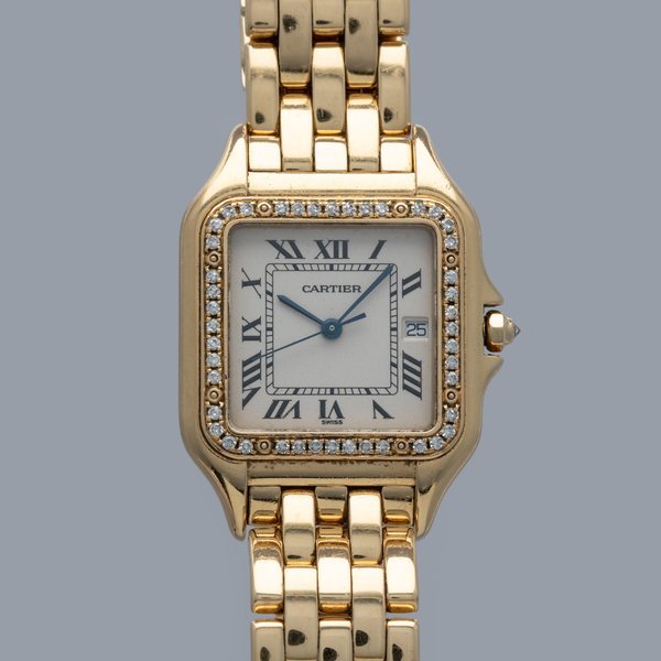 Cartier Cartier Panthere Mid-Size Quartz 883969 Diamond Bezel 18k YG