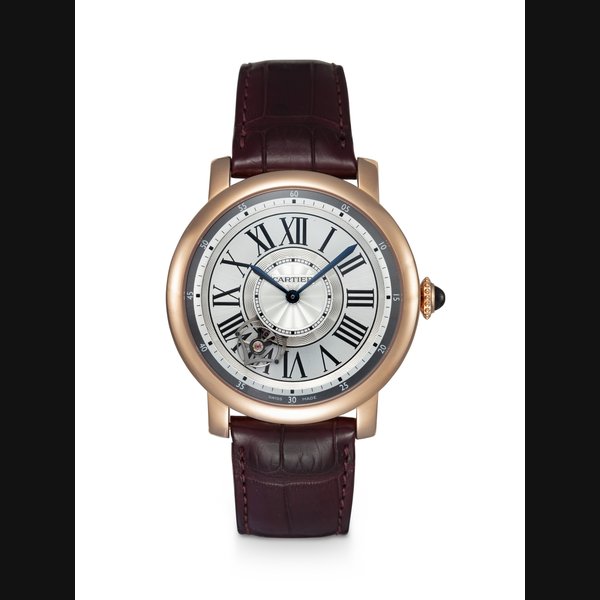 CARTIER, ROTONDE DE CARTIER ASTROTOURBILLON REF. W1556205, A FINE AND IMPRESSIVE PINK GOLD WRISTWATCH WITH ROTATING TOURBILLON CASE NUMBER: 3308 & N°131 MOVEMENT NUMBER: 309