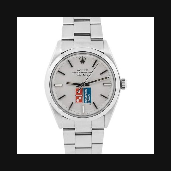 Rolex Air KingUNPOLISHED Rolex Oyster Perpetual Air-King SILVER DOMINOS Steel MK1 34mm 5500