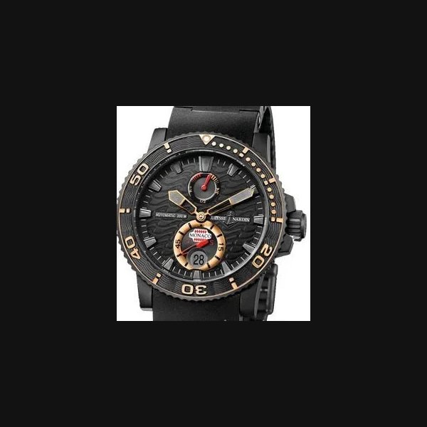 Ulysse Nardin Marine Diver DLC Stainless steel & 18K Rose Gold Men's Watch, Preowned-263-35-3/MON