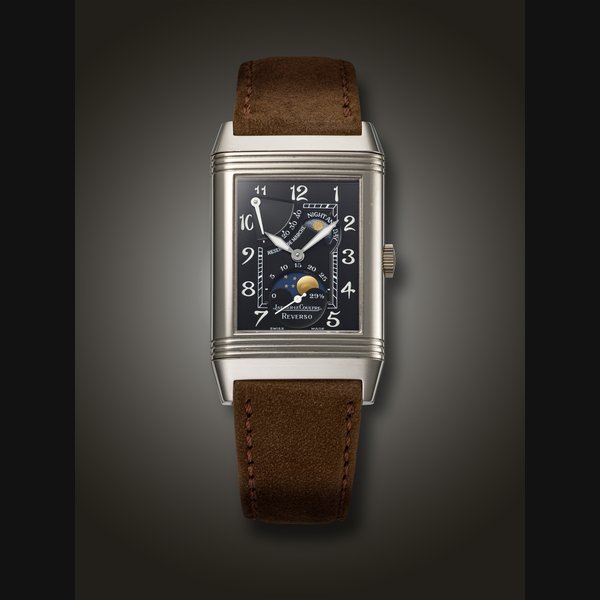 Jaeger-Lecoultre JAEGER-LECOULTRE, WHITE GOLD ‘REVERSO NIGHT AND DAY’ WITH MOON PHASES, REF. 270.3.63