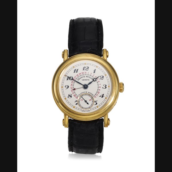 FRANCK MULLER, REF. 3801 S6 Q, AN EARLY 18K YELLOW GOLD WRISTWATCH WITH POINTER DATE