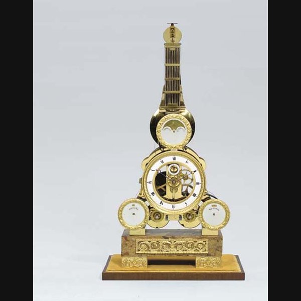 A Charles X Brass A Charles X brass, ormolu and Breccia marble striking skeleton clock of long duration CIRCA 1825