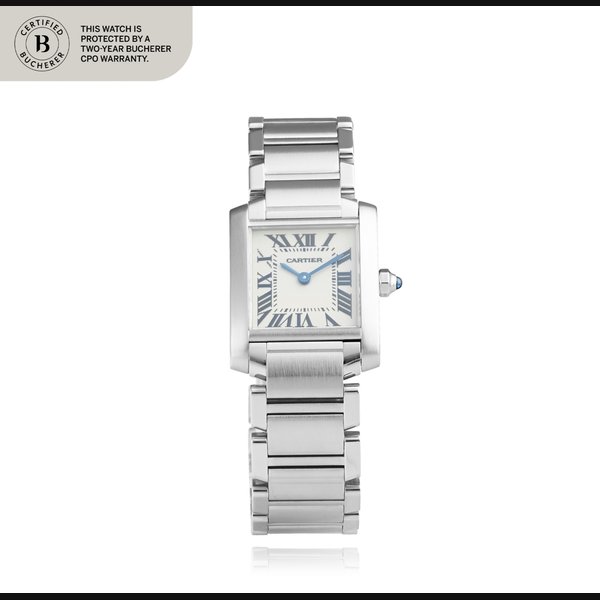 Cartier Tank Française, Ref. W51008Q3 Montre bracelet en acier | Stainless steel wristwatch with bracelet Vers 2005 | Circa 2005