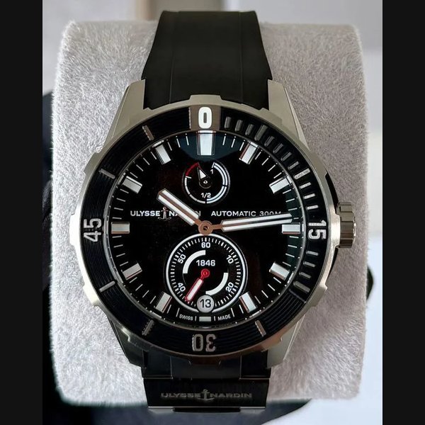 Ulysse Nardin 2019 Ulysse Nardin Marine Diver Titanium 44MM Black Dial Rubber Strap (1183-170/92) · 1183-170/92