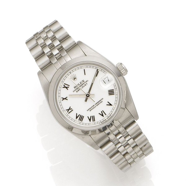 Rolex. A mid-size stainless steel automatic calendar bracelet watch Datejust, Ref:682940, Serial No.W928***, Movement No.338****, Circa 1995