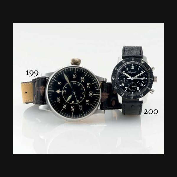 BREGUET. A RARE STAINLESS STEEL CHRONOGRAPH PILOT'S WRISTWATCH SIGNED BREGUET, "TYPE XX", CASE NO. B21620, CIRCA 1970