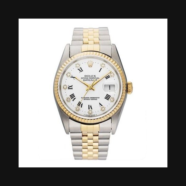 Rolex Rolex Datejust16233 Diamond White Dial Men Watch