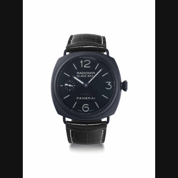 Panerai Panerai. An Oversized Black Ceramic and Stainless Steel Cushion-Shaped Diver's Wristwatch with Eccentric Seconds SIGNED OFFICINE PANERAI, RADIOMIR, BLACK SEAL CERAMIC, J0659/1000, NO. BB 1262398, CASE NO. OP 6723, PAM 00292, CIRCA 2009