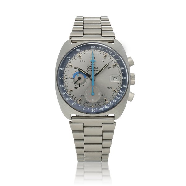 Omega Seamaster, Ref. 176.007  Stainless steel chronograph wristwatch with date, 24-hour indication and bracelet  Circa 1972