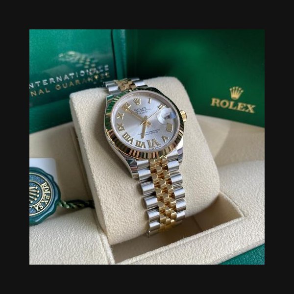 Rolex Rolex Datejust31 Two Tone Yellow Gold Silver Diamond 6 9 Roman Dial - Jubilee Bracelet