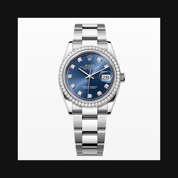 Rolex Rolex Datejust36 NEW 2024 Blue Diamond Dial Diamond Bezel Stainless Steel Oyster Bracelet