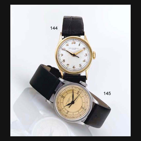 Patek Philippe PATEK PHILIPPE. A RARE STAINLESS STEEL WRISTWATCH WITH INDIRECT CENTER SECONDS AND TWO-TONE DIAL SIGNED PATEK PHILIPPE & CO., GENEVE, MOVEMENT NO. 827349, CASE NO. 613260, REF. 96, MANUFACTURED IN 1936, Price & Market Data
