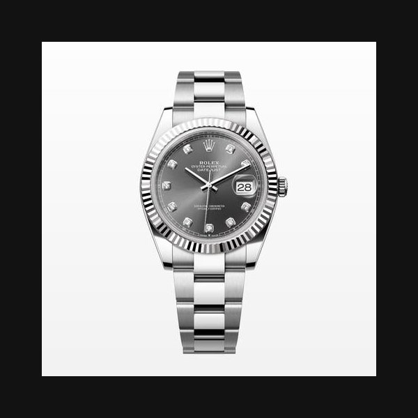 Rolex Datejust41 NEW 2025 Slate Diamond Dial Stainless Steel Fluted Bezel Oyster Bracelet Ref. 126334
