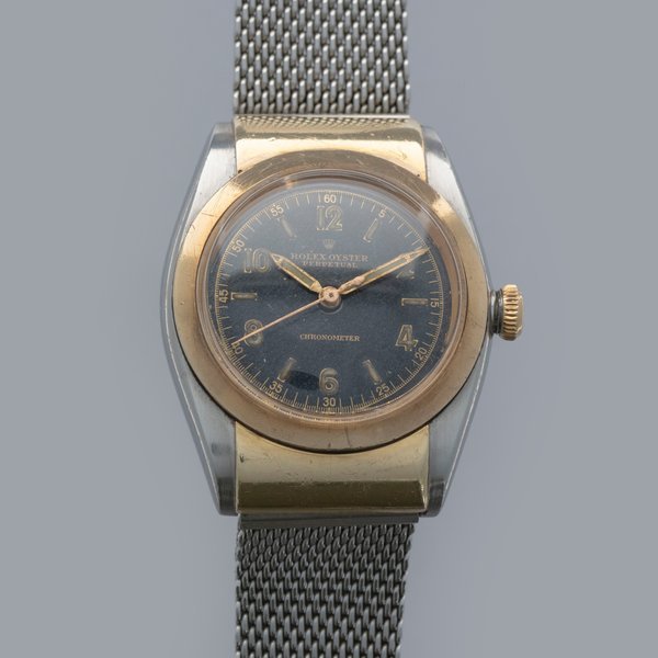Rolex Rolex Hooded Bubbleback 3065 Black Gilt Radium Dial Two-Tone · 3065