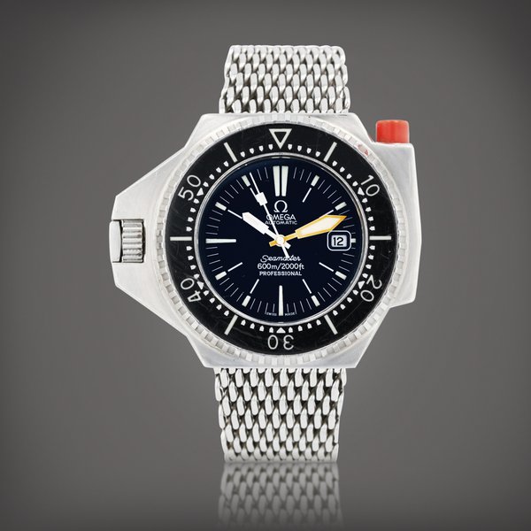Omega Seamaster Ploprof, reference 166.0077 Montre bracelet en acier avec date | Stainless steel wristwatch with date and bracelet Vers 1970 | Circa 1970