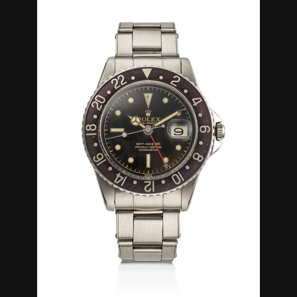 Rolex ROLEX, STAINLESS STEEL DUAL TIME 'GMT-MASTER', REF. 1675 SERIAL NO: 503'610 · 1675