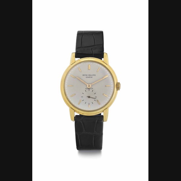 Patek Philippe. A Fine 18k Gold Wristwatch SIGNED PATEK PHILIPPE, GENÈVE, RETAILED BY GÜBELIN, REF. 2484, MOVEMENT NO. 749'746, CASE NO. 2'601'297, MANUFACTURED IN 1959