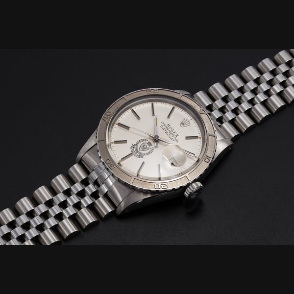 ROLEX, A STEEL OYSTER PERPETUAL DATEJUST MADE FOR THE BAHRAIN MINISTY OF INTERIOR, REF. 16250 CASE NO. 6'047'151