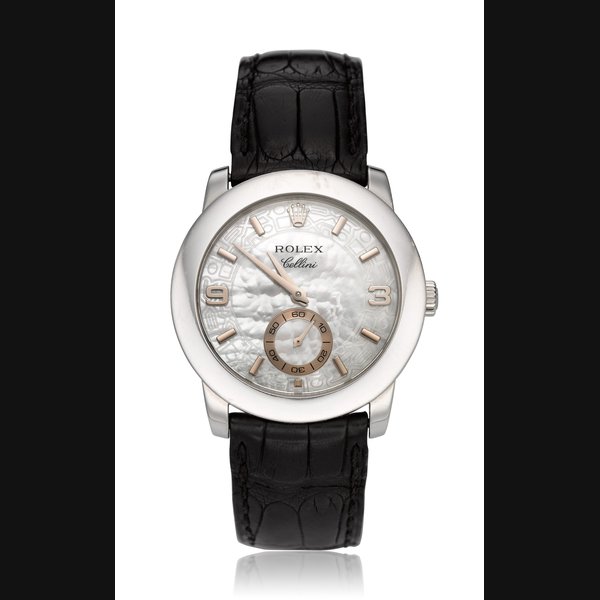 ROLEX, PLATINUM CELLINI WITH MOTHER-OF-PEARL DIAL, REF. 5240