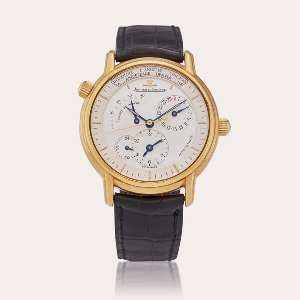 Jaeger-LeCoultre Reference 169.1.92 Géographique | A yellow gold automatic dual time zone wristwatch with date, 24-hour and power reserve indication, Circa 1991