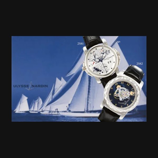 Ulysse Nardin ULYSEE NARDIN. A FINE AND UNUSUAL 18K WHITE GOLD CARROUSEL TOURBILLON WRISTWATCH WITH DUAL DIRECT ESCAPEMENT AND 7-DAY POWER RESERVE