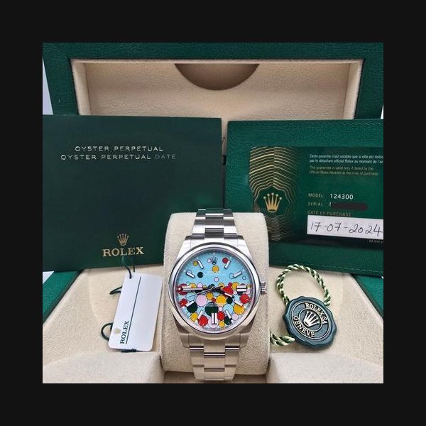 Rolex Rolex Oyster Perpetual41 2024 FULL SET Oyster Perpetual 41mm Celebration Dial 124300