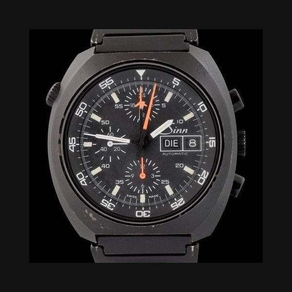 Sinn Sinn 142Chronograph PVD - Lemania 5100 - FS Band - 80er Jahre - 44mm - Automatik