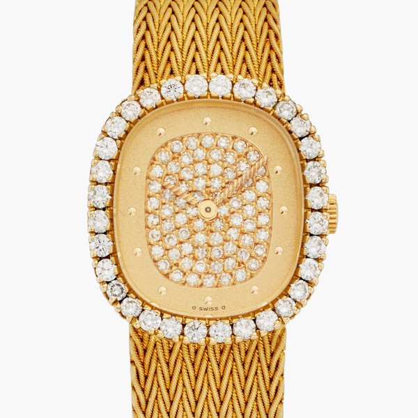 Patek Philippe Reference 4134/910 Ellipse | A yellow gold and diamond-set bracelet watch, Circa 1980