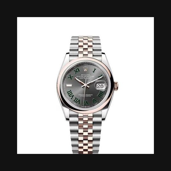 Rolex Rolex Datejust36 Wimbledon Dial Two Tone Rose Gold Jubilee Bracelet