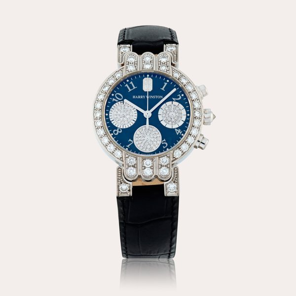 Harry Winston A white gold and diamond-set chronograph wristwatch | Circa 2005