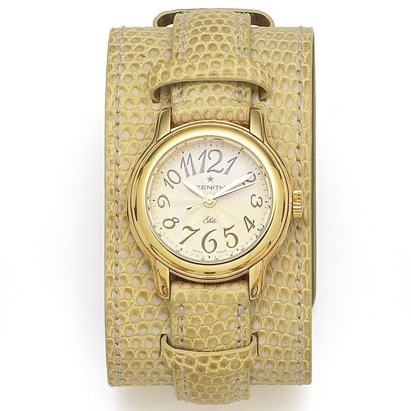 Zenith. A lady's 18K gold automatic wristwatch Elite, Ref:35122067, Movement No.2856 174 30, Sold 22nd March 2007